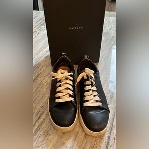 Black platform sneakers